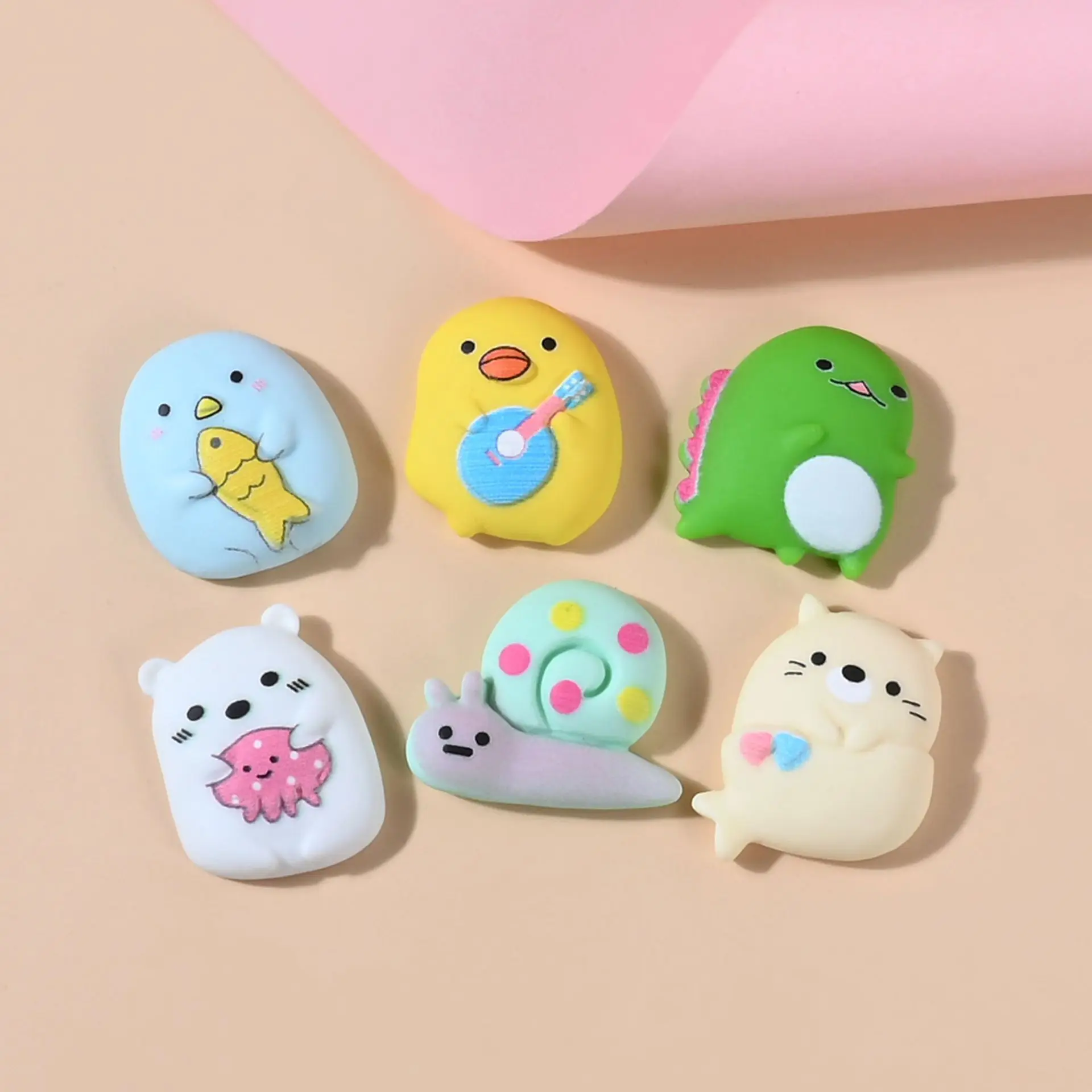 

Kawaii Japanese Cartoon Animal Resin Flatback Cabochon DIY Scrapbooking Decor Crafts Making Children Headgear Accessories