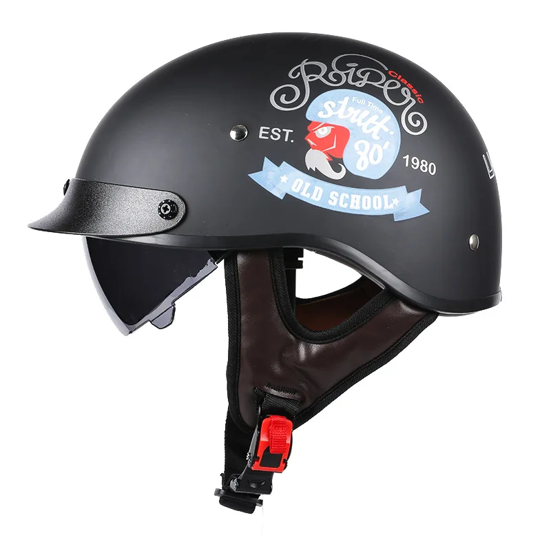 

Super Suptember Adult Half Face Motor Cycle Helmet Vintage Electric Bike Helmet Manufactures Custom Retro ABS Motorcycle Helmets