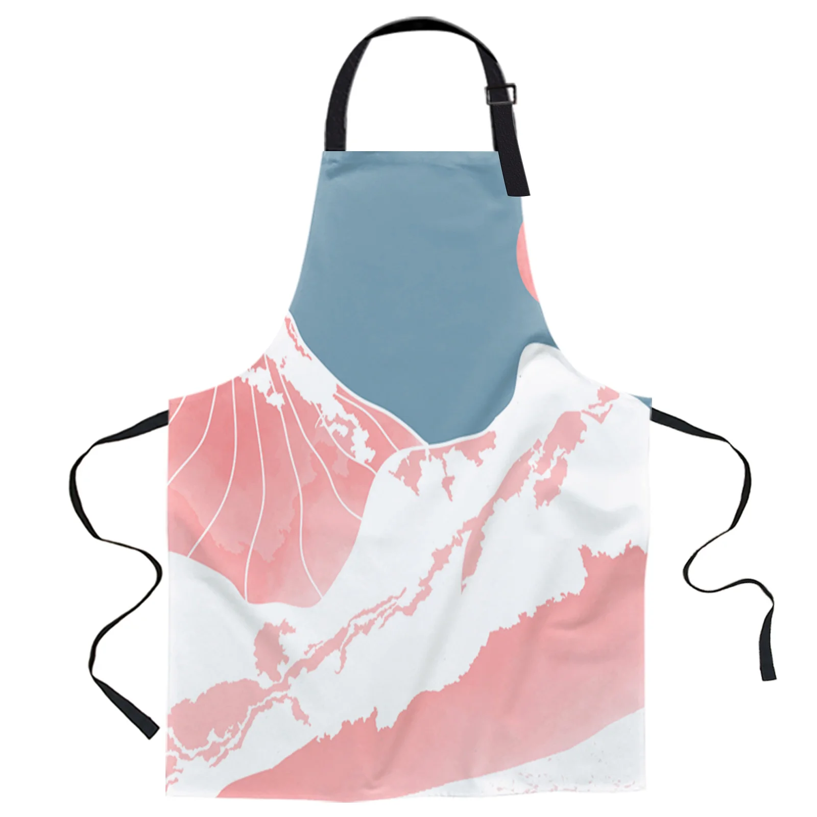 

Abstract Art Landscape Geometry Baking Apron Kitchen for Women Man Home Cooking Accessories Beauty Nails Shop Cleaning Pinafore