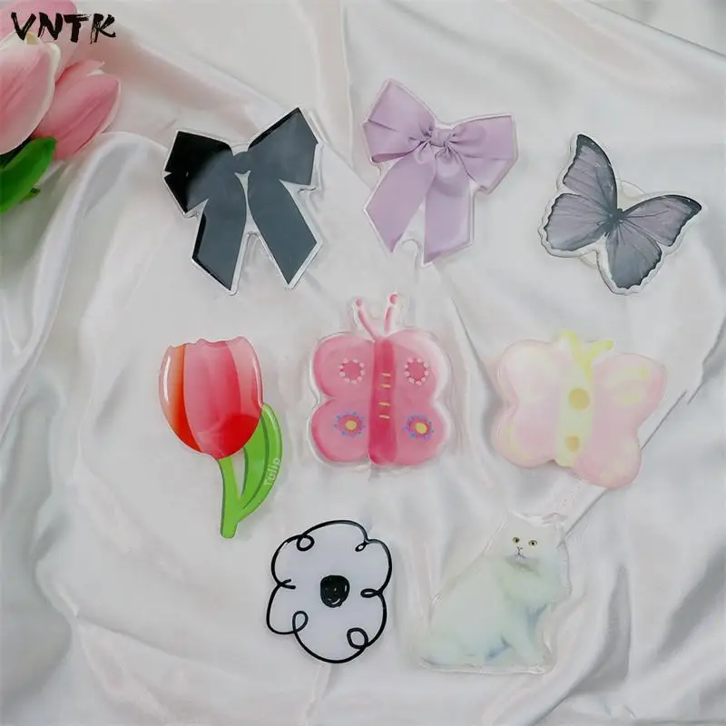 

Wholesale Cute Cartoon Animal Butterfly Cat Bow Tie Rose Flower Folding Bracket Mobile Phone Bracket Support Telephone Universal