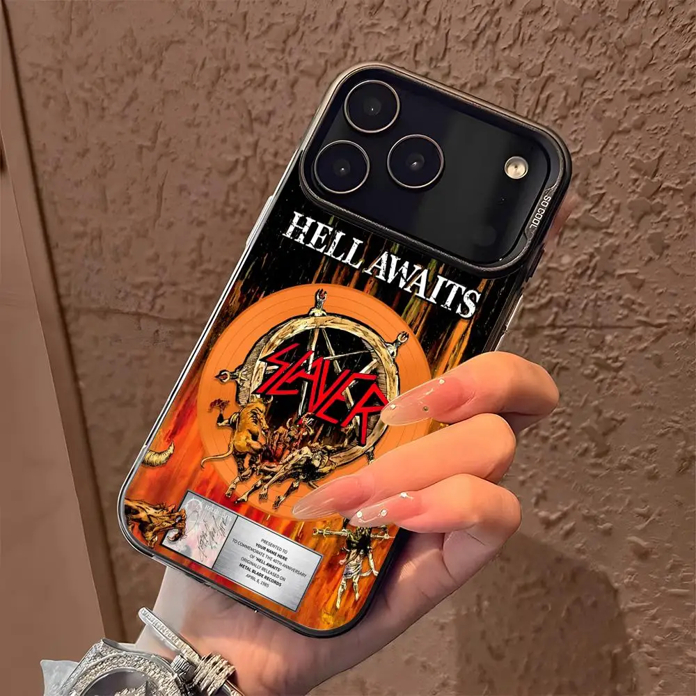 Фото Чехол для телефона Rock Band S-Slayer для iPhone 17 16 15 14 13 12 11 Pro Max Air, матовый, противоскользящий, противоударный защитный чехол №3