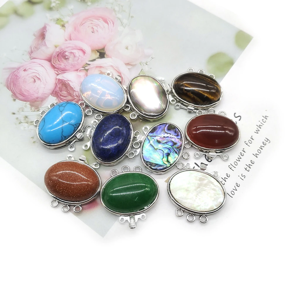 Подвеска с тремя кольцами из натурального камня, соединитель овальной формы «сделай сам», ожерелье, браслет, ювелирные изделия, аксессуары для подарка, Размер 27x28 мм Подвеска с тремя кольцами из натурального камня, соединитель овальной формы «сделай сам», ожерелье, браслет, ювелирные изделия, аксессуары для подарка, Размер 27x28 мм