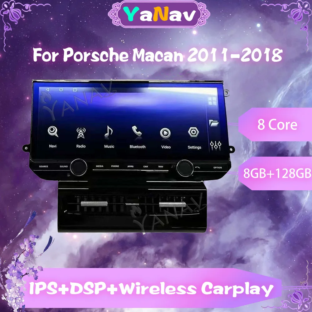 

Автомагнитола для Porsche Macan 2011-2018 Android, автомагнитола с GPS-навигацией, мультимедийный видеоплеер DSP Carplay, стерео головное устройство