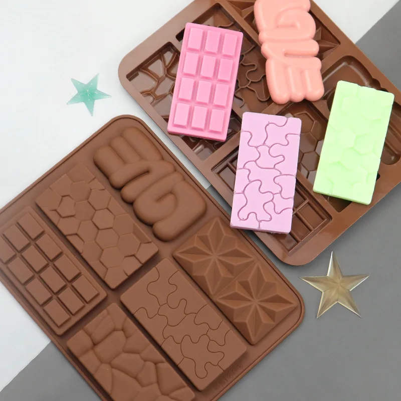 

Silicone Chocolate Mold DIY Non-Stick Waffle Block Mold Jelly Candy Making Tool Fondant Cake Baking Decorating Supplies