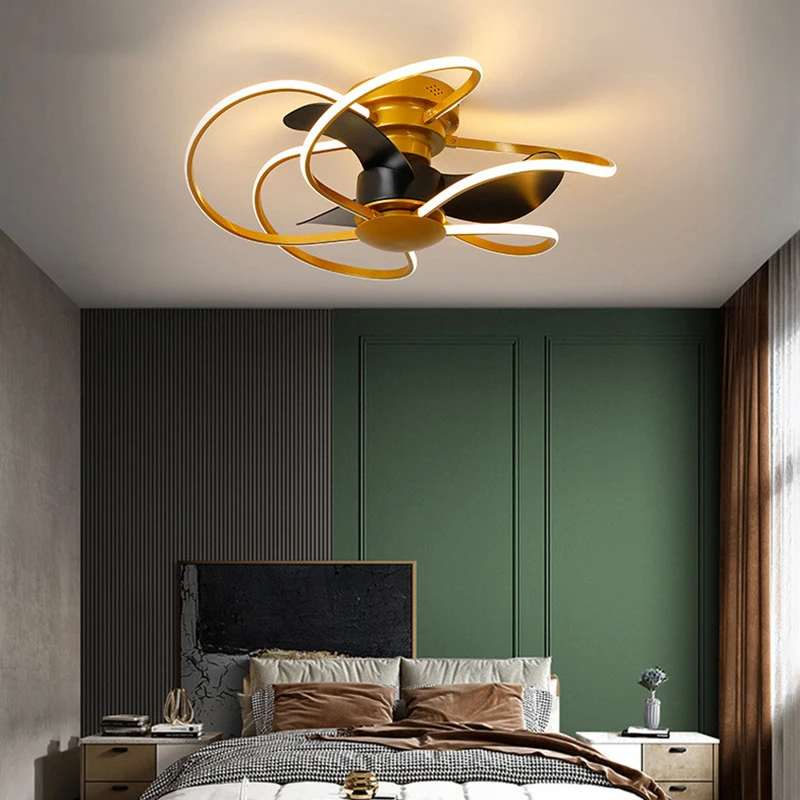 

Nordic Bedroom Decor LED Lights for Room Ceiling Fan Light Lamp Restaurant Dining Room Ceiling Fans ith Lights Remote Control