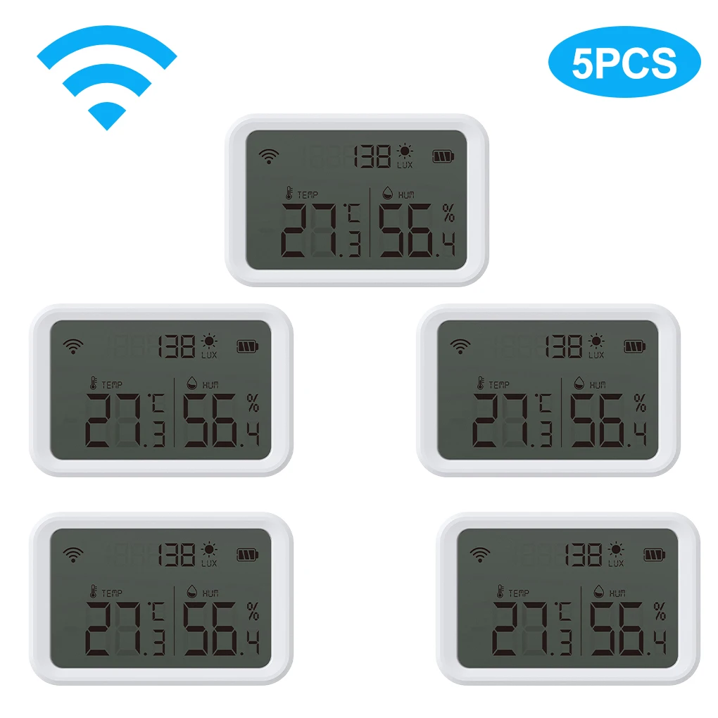 

Digital Display Smart Temperature Sensor Humidity Detector Indoor Greenhouse Remote Control Supplies ZigBee Type