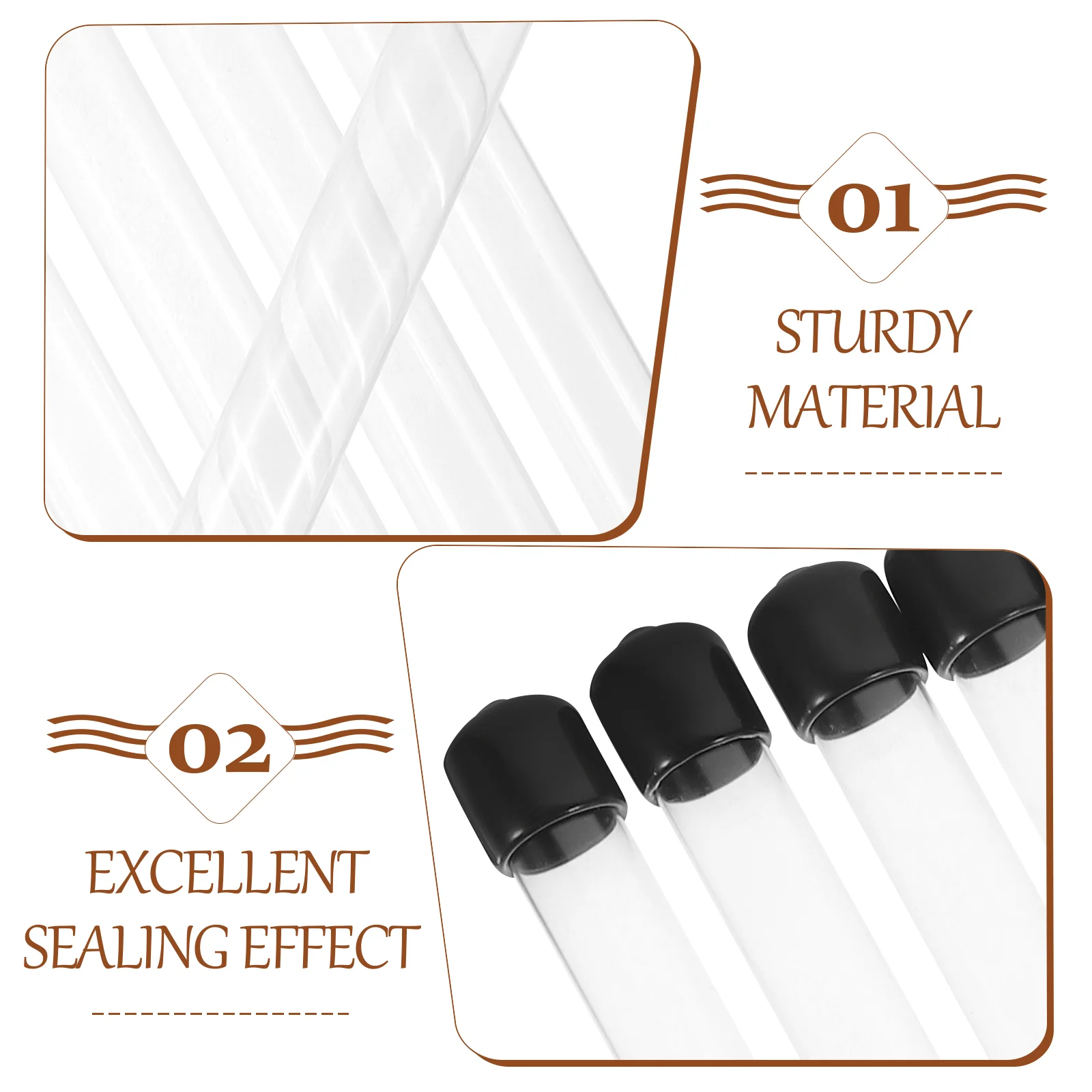 6 шт. канистра из агарового дерева жесткие трубки для хранения прозрачные круглые