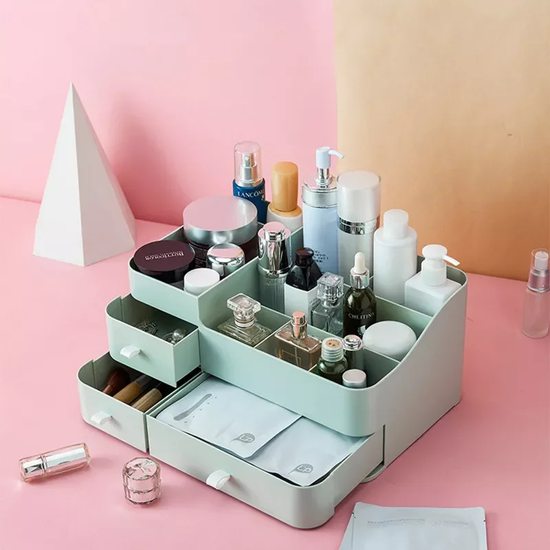 

NEW2023 Makeup Organizer Drawer Cosmetic Storage Box For Dressing Table Large Capacity Lady Skin Care Lipstick Beauty Box Desk O