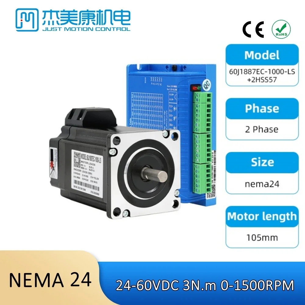 

Шаговый двигатель JUST MOTION CONTROL NEMA24 60J1887EC-1000