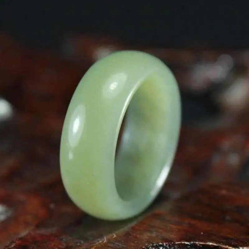 

Genuine Hetian Jade Ring Natural Stone Bands Men Women Anel Fine Jewelry Accessories Real Chinese Nephrite Jades Stone Rings