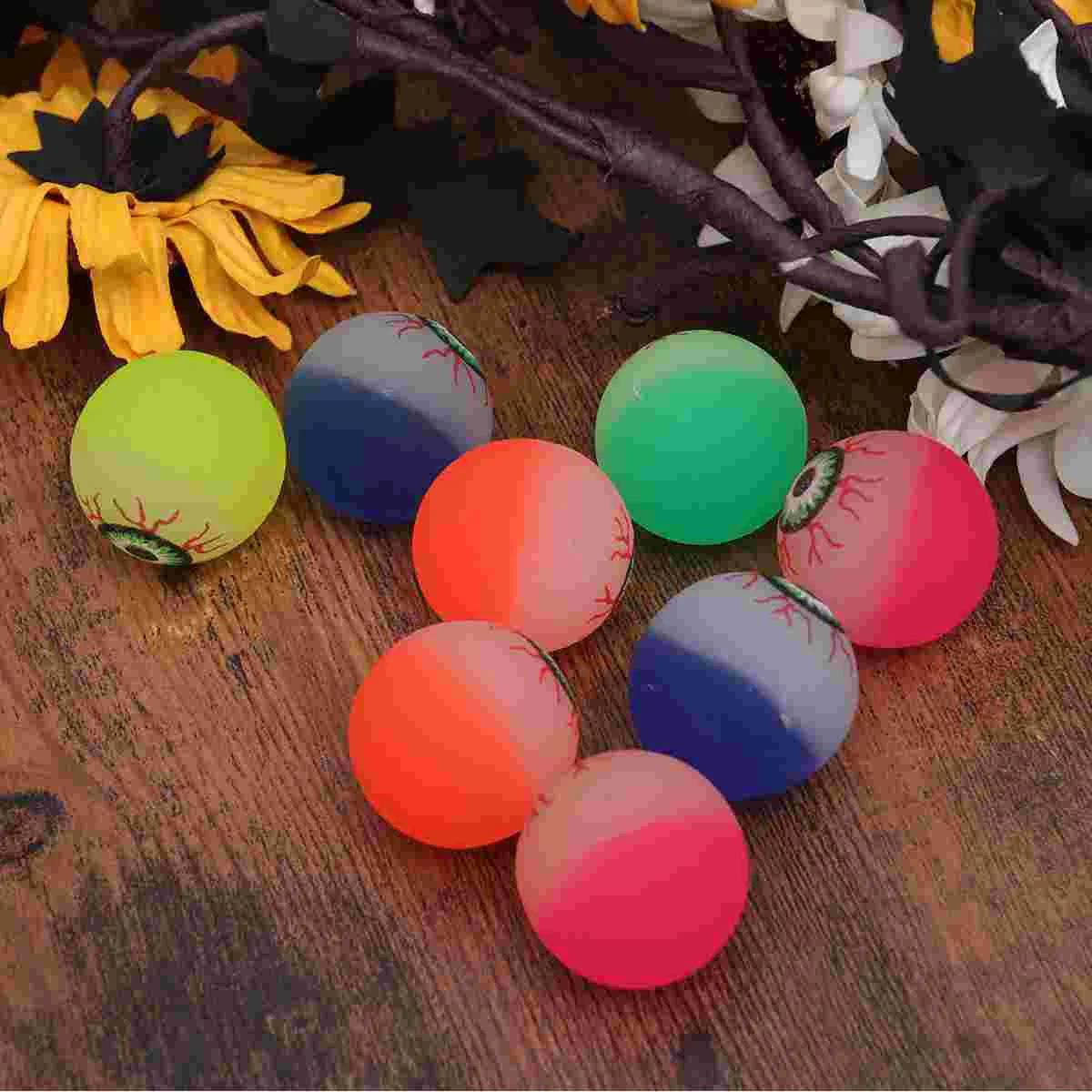 

24pcs Glow in the Dark Eye Creepy Eyeballs Bouncing Balls Bouncy Balls for Party Favor Supplies Goodie Bag Fillers,