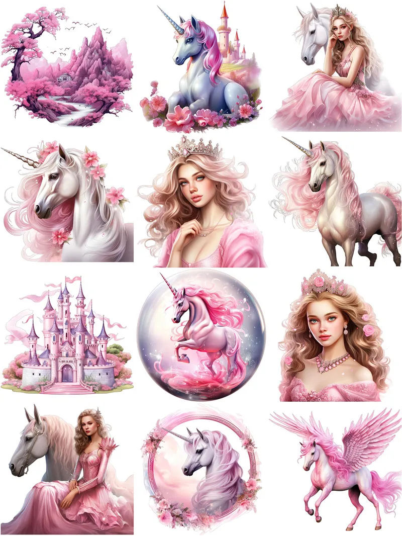 Розовая Принцесса Единорог наклейки поделки и скрапбукинг детские игрушки