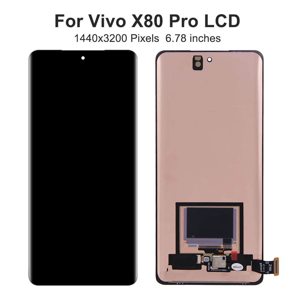 6 78 ''для VIVO X80 Pro для AMOLED vivo X80Pro V2185A V2145 ЖК-дисплей с цифровым преобразователем