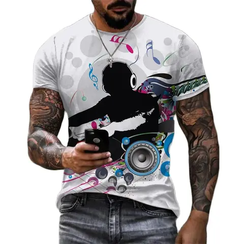 Модная DJ Rave Party Disco в стиле хип-хоп, индивидуальная футболка с круглым вырезом, большая футболка с короткими рукавами, верхняя одежда, уличная одежда с 3D принтом в стиле Харадзюку