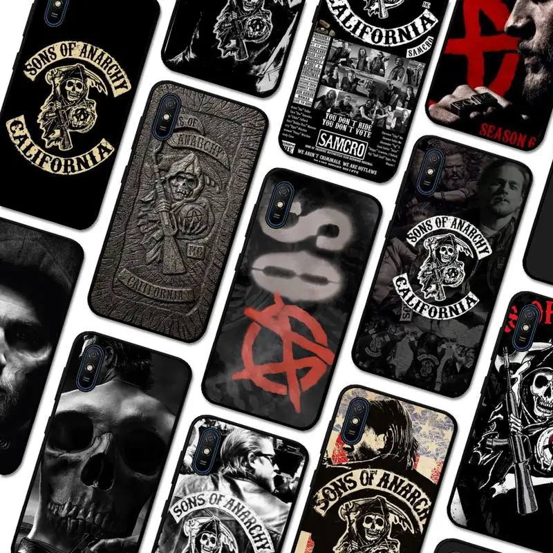 

American TV Sons of Anarchy Phone Case for Redmi 5 6 7 8 9 A 5plus K20 4X S2 GO 6 K30 pro coque