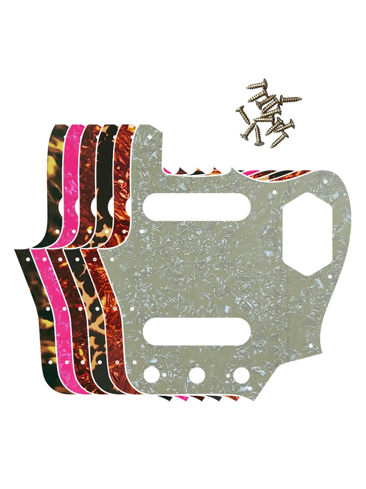 

Pleroo Custom Guitar Parts Scratch Plate - For MIJ Jaguar Guitar Pickguard Scratch Plate Multi Color Choice Flame Pattern