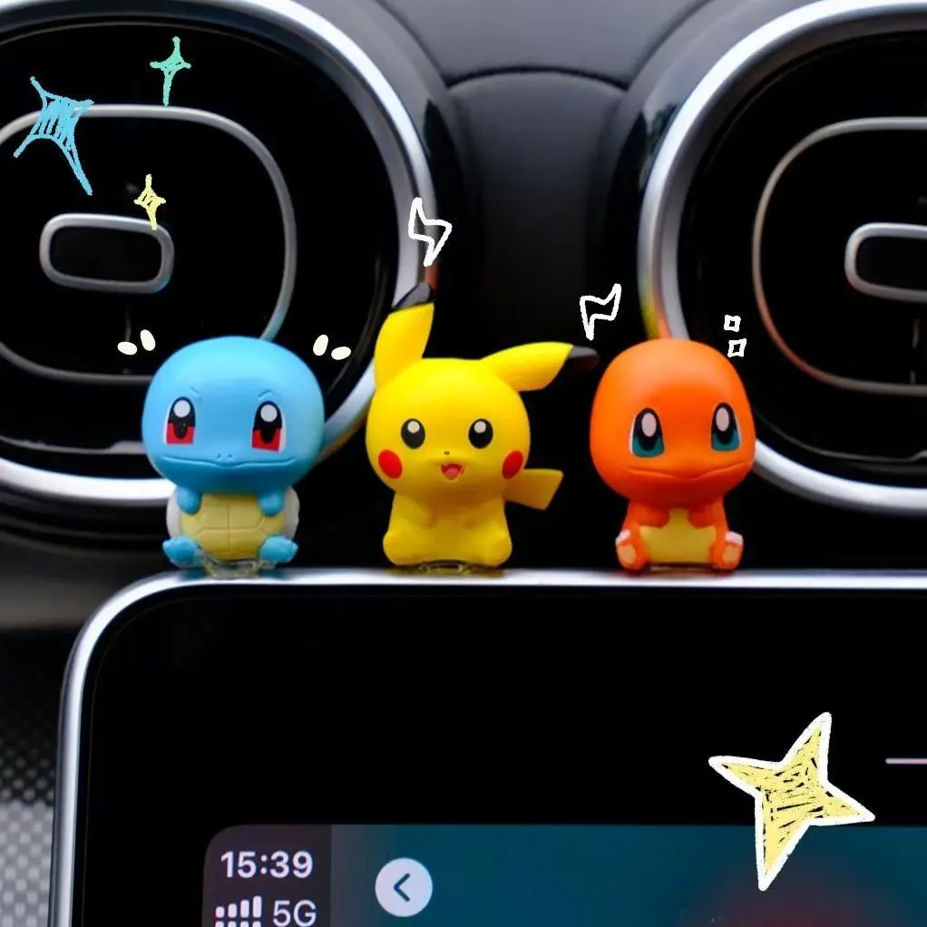 Фото Анимационные сувениры по мотивам Pokémon: фигурки Псайдака и Сквиртла, украшения для автомобиля, декор для центрального экрана автомобиля, подарки для друзей. №5