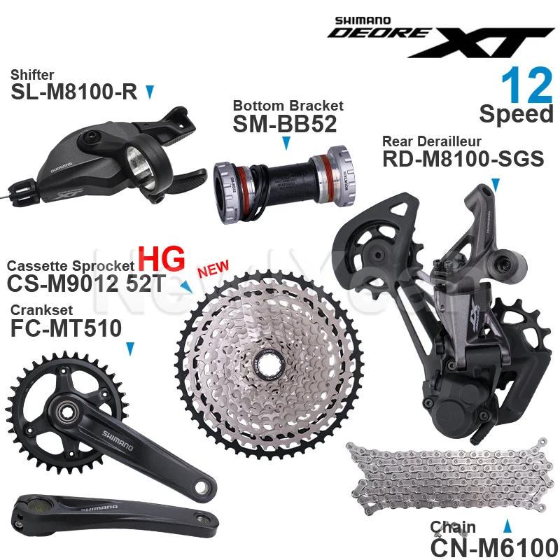 SHIMANO DEORE XT M8100 12-скоростной групповой набор | AliExpress