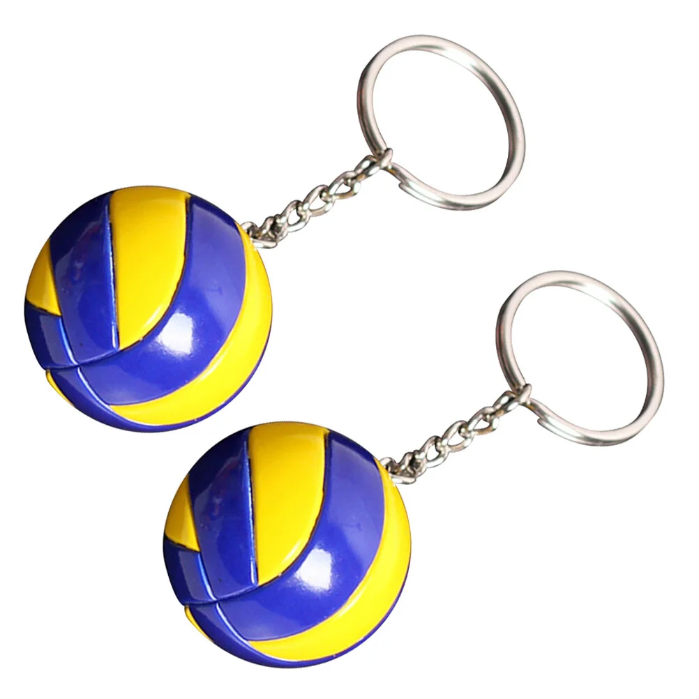 

2 Pcs Boy Toy Accessories Chic Key Chain Prize Ball-theme Keyring Gift Creative Gifts Decoration Plastic Small Metal Student