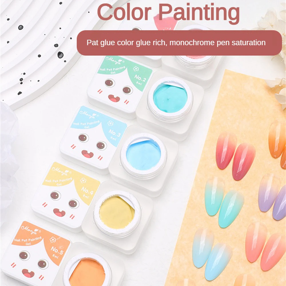 

9 Colors Nail Pat Painting Gel DIY Gradient Color Nail Gel Pigmented Paint Nail Gel Nail Manicure Gel Polish Nail Varnish