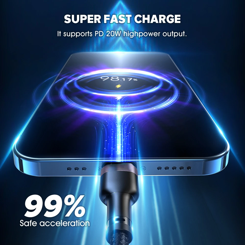 

New Fashion For iPad Macbook 20W USB Type C Cable For iPhone 13 12 11 Pro XS 8 6 Type C To Lighting Date Wire Fast Charging Cab