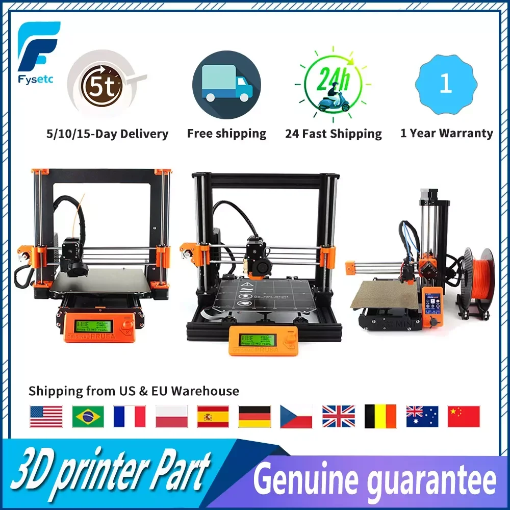 

Clone Prusa i3 MK3S+ Full Kit Clone Prusa MK3S Plus DIY Clone Prusa i3 MK2.5S MK3S+ Bear Complete Kit 3D Printer Impresora 3D