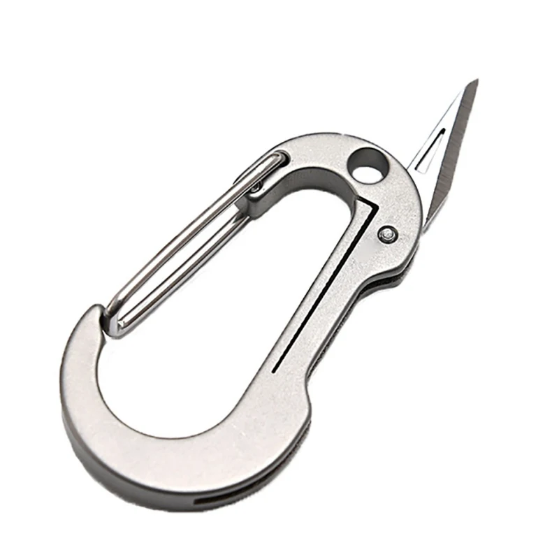 

Portable Multi-function Titanium Alloy Keychain Climbing Chain Mini EDC Unpacking Carrying Express Tool