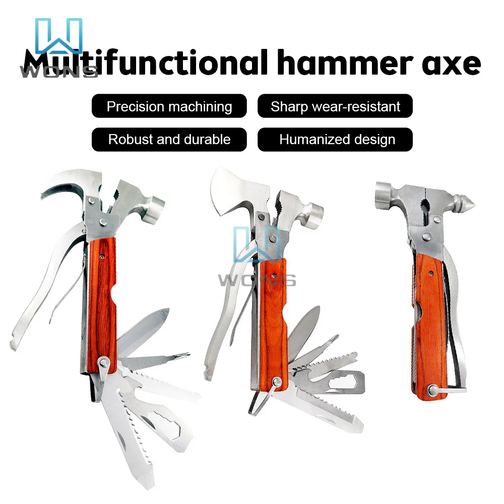 

Портативный многофункциональный инструмент топор, безопасный молоток для спасательного использования, безопасный молоток из нержавеющей ...