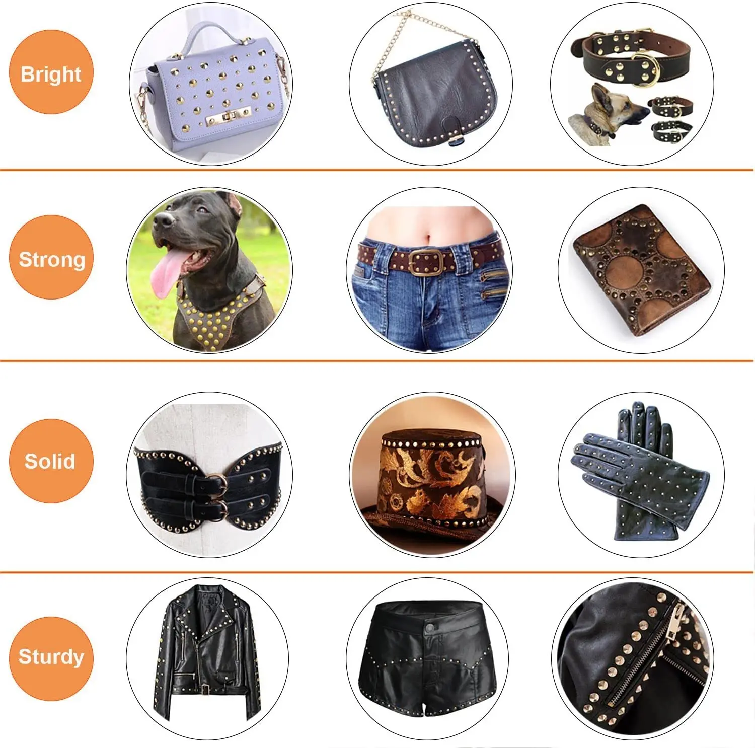 Набор из 100 заклепок с двумя колпачками 6 мм 8 для кожаных сумок ремней обуви