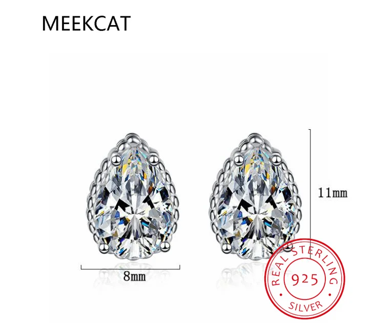 Серьги-гвоздики из стерлингового серебра 925 пробы с натуральным фиолетовым