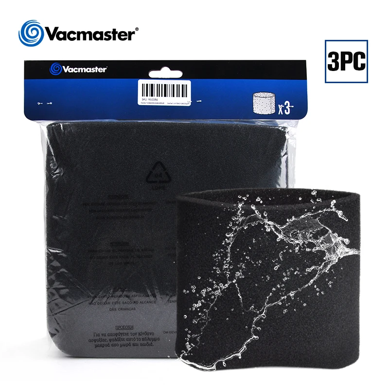 

Vacmaster Multi-Fit Wet Vac Foam Filters Costsaving Water Washable Reusable Foam Sleeve for Wet Dry Vacuum Cleaner 3PCS/Lot