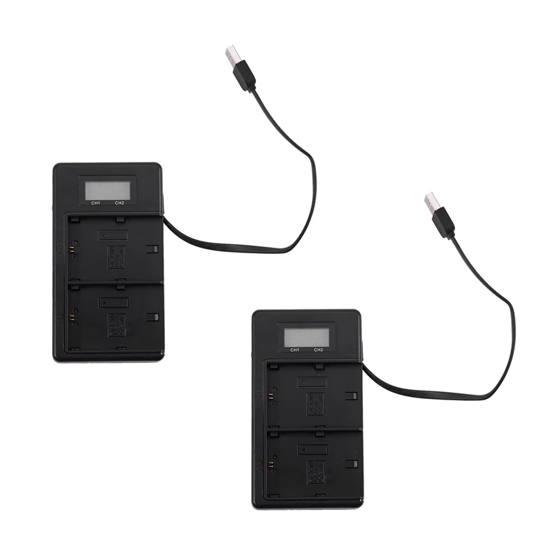 

2X Lp-E6 Battery Charger Lcd Dual Charger For Canon Eos 5Ds R 5D Mark Ii 5D Mark Iii 6D 7D 80D Eos 5Ds R Camera