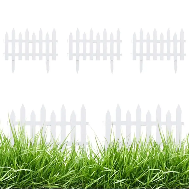 

Garden Fence Border 5pcs Buckle Design Flower Garden Fence Garden Yard Picket Fence Edgings For Backyard Lawn Flowerbeds Plant