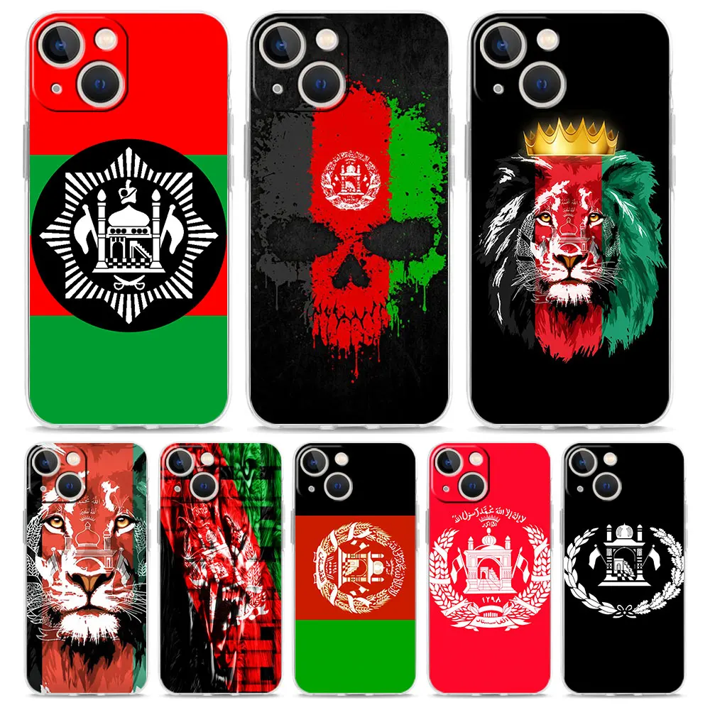 

Afghan Afghanistan Flag Phone Case For iPhone 14 13 11 12 Pro Max X XR XS 7 8 Plus SE Transparent Soft Silicone Cover Fundas