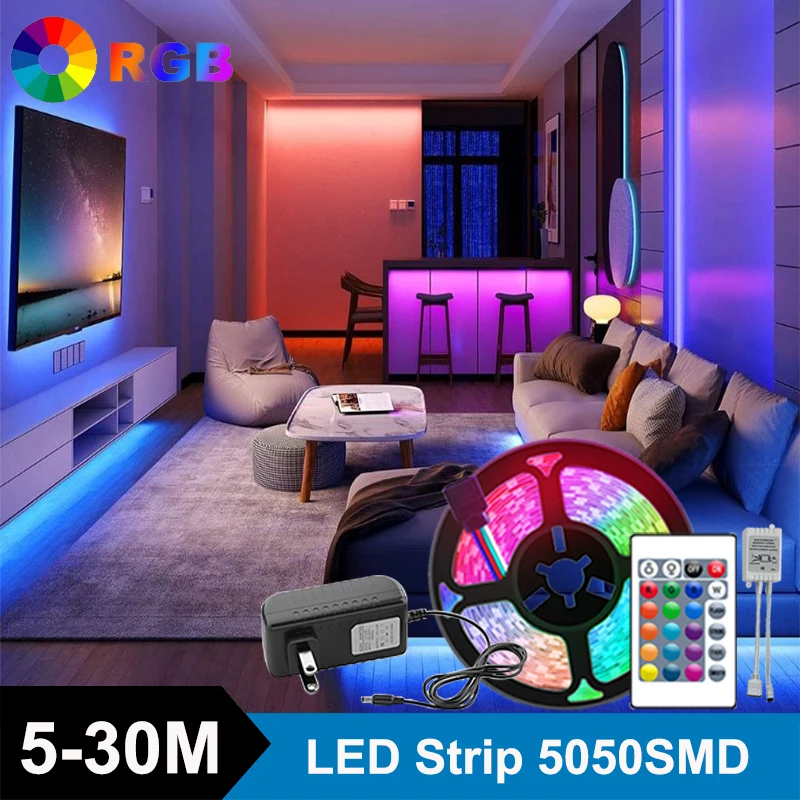 

Светодиодная ленсветильник Smd5050 RGB для комнаты, 220 В