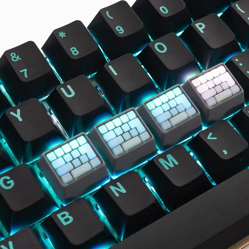 Игровая клавиатура Teclado PBT Key cap WASD Arrow ESC 4 клавиши 1U механическая RGB с подсветкой