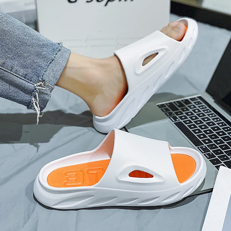 36-45 Hot Sale EVA Unisex Vacation Beach Sandals Travel Leisure Couples Outdoor  Beach Slippers Indoor Home Bathroom Slippers