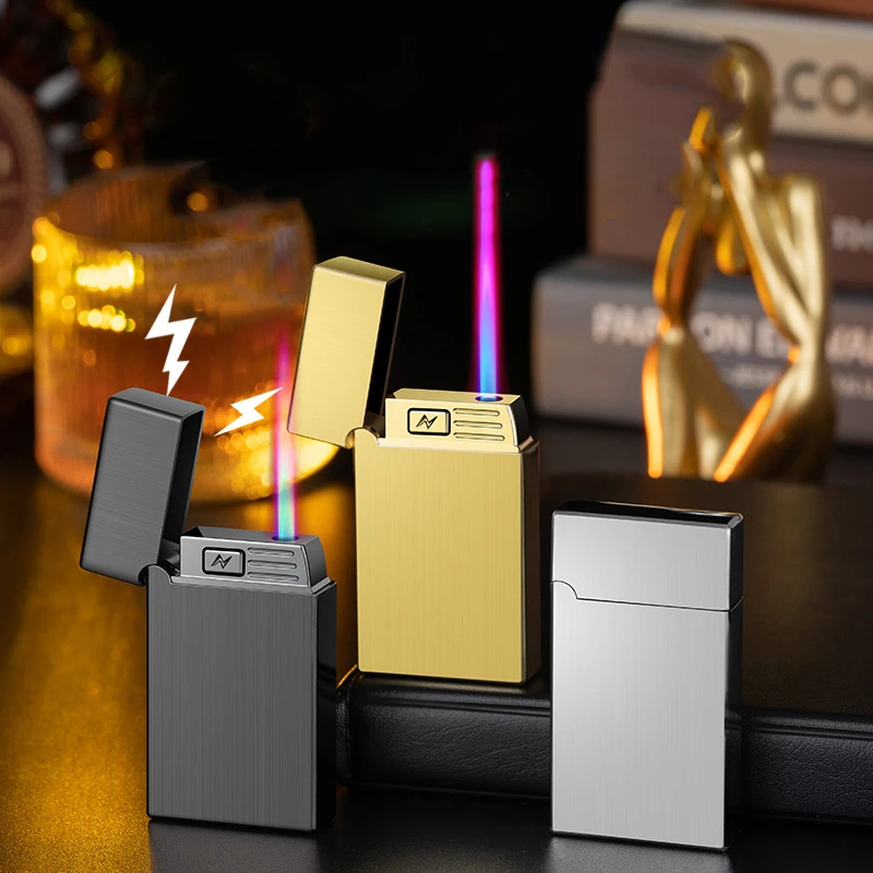 

Gas-electric Dual Lighters Metal Windproof Lighters USB Charging Arc Lighters Butane Gas Already Lighters Cigarette Lighters