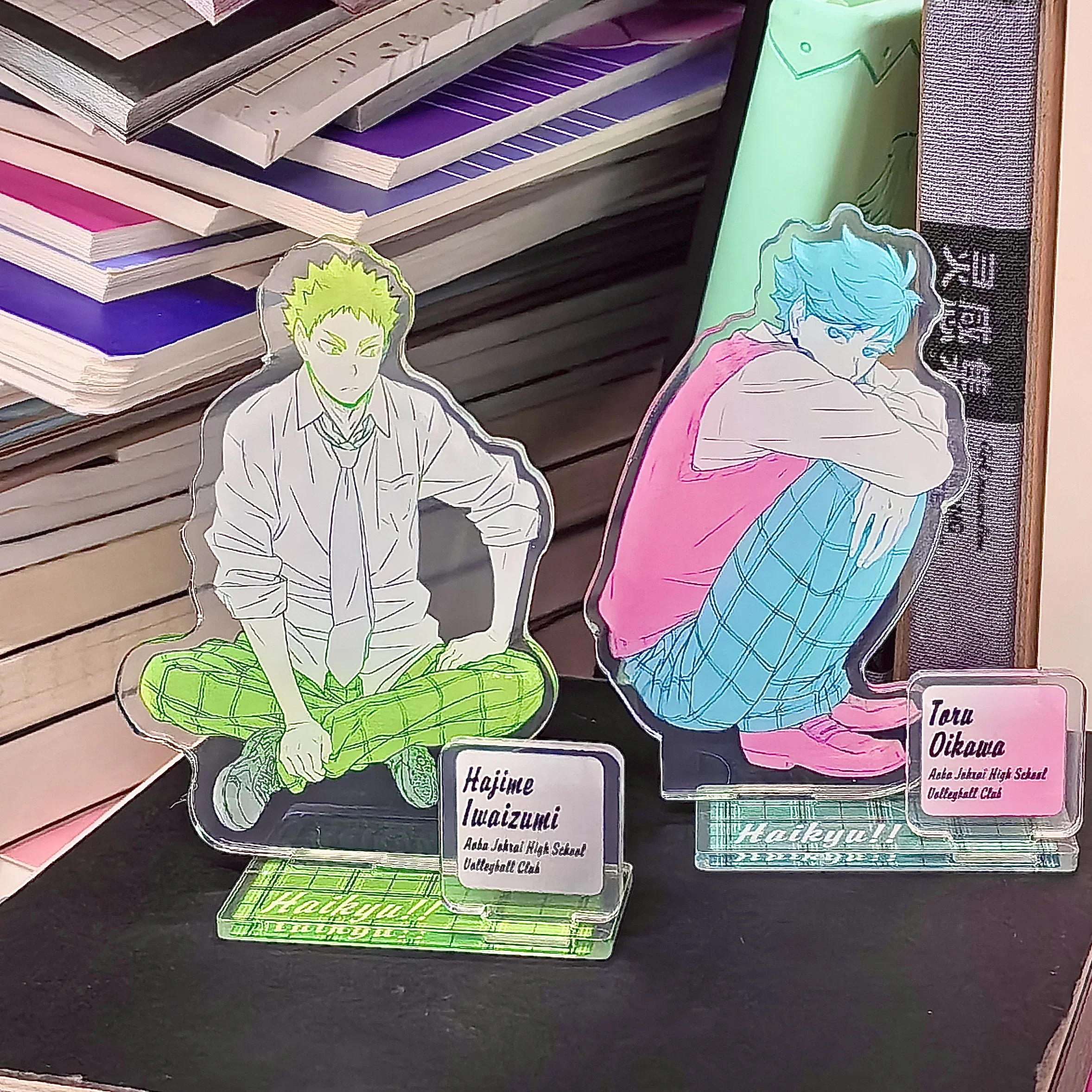 Аниме Haikyuu! Oikawa Tooru Shoyo Hinata акриловая стоячая вывеска Модель монтируемая