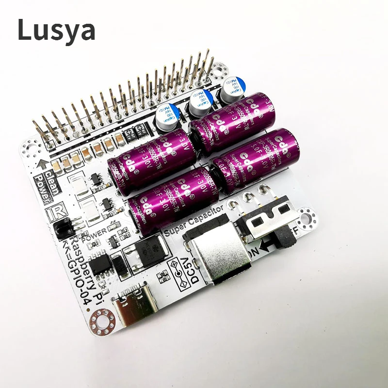 

Lusya Power Filter Purification Board Power Filter Super Capacitor For RaspberryPi DAC Audio Decoder Board HIFI Expansion Module