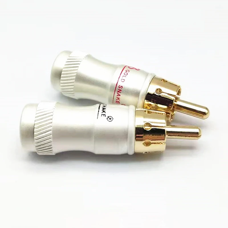 2-10 шт. Штекерный аудио-видео разъем золотой адаптер для кабеля сделай сам Золотая