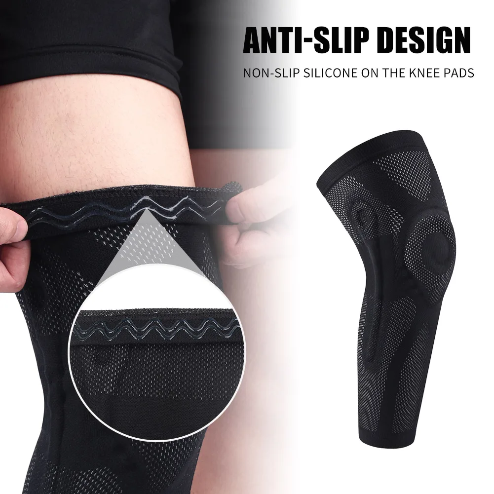 

Silicone Padded Knee Pads Knee Brace Effective Working-out Breathable Basketball Sports Accessories for Men Women