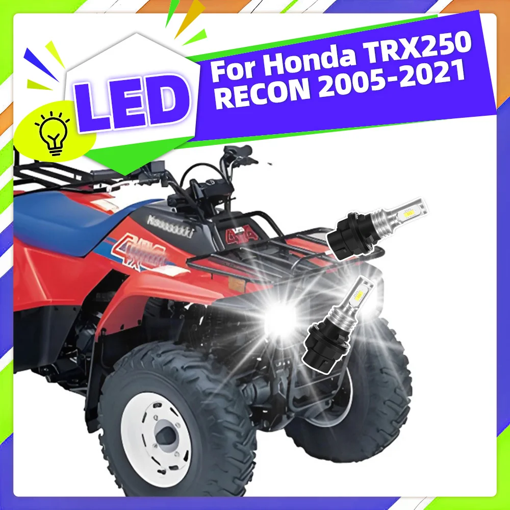 Фото 2 шт. светодиодные лампы для фар 34901 HP5 601 для Honda TRX250 RECON 2005-2021 2006 2007 2008 2009 2010 2011 2012 2013 2014 2015 №1