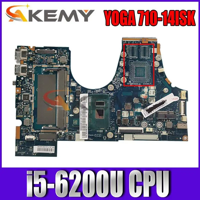 

Материнская плата для ноутбука Lenovo YOGA 710-14ISK biuy2 _ Y3 LA-D471P с процессором DDR4 100% полностью протестирована