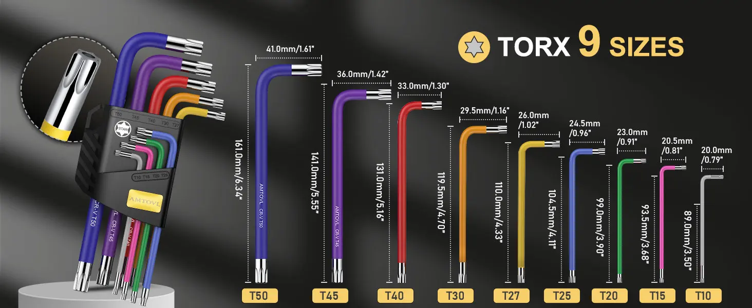 Extra Long Torx Key Set