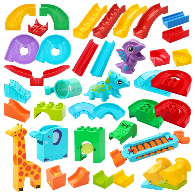 Конструктор большой размер гоночный лабиринт с мраморным рисунком совместим