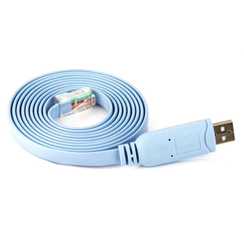

Wear Resistant Router Console Cable for H3C Router Rollover Console Cable Cord 1.8meter USB to RJ45 Console Cable Drop Shipping