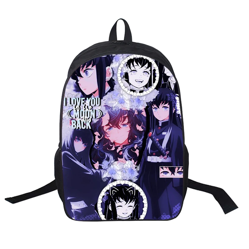 

Anime Demon Slayer Muichiro Tokito School Bags 16 Inch Backpack Mochila Kimetsu No Yaiba Backpack Travel Laptop Bagpack Rucksack