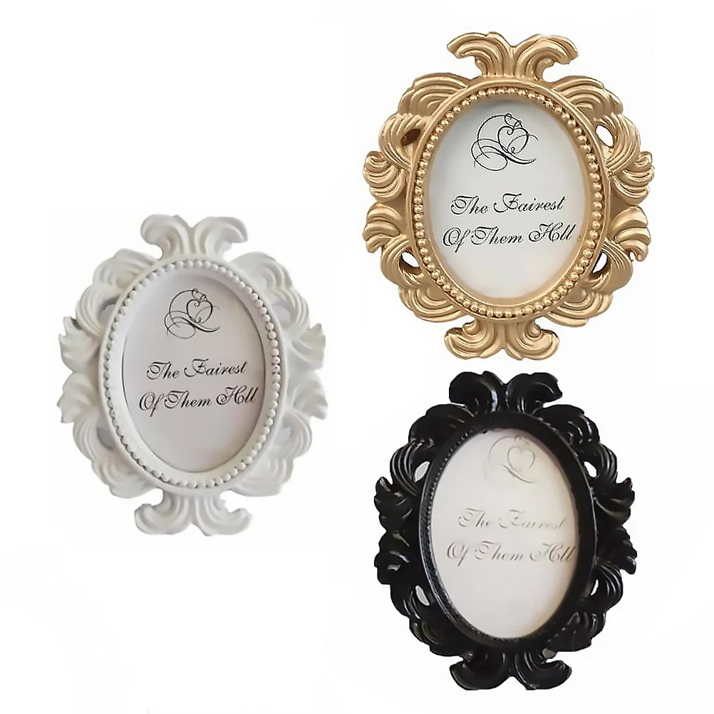 

Frame Picture Photo Frames Round Holder Mini Familyvintage Wall Wedding Wood Rustic Desk Decorative Vertical Baroque