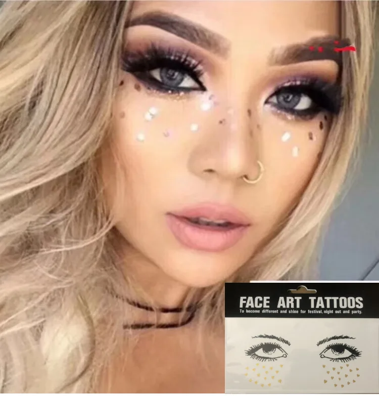 1 упаковка блестящие татуировки для лица празднивечерние боди блеск